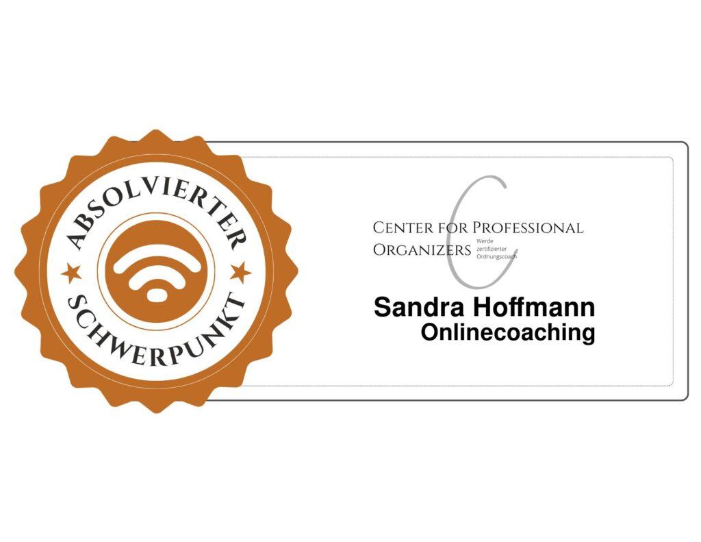 Zertifikat Online Caoching - Sandra Hoffmann